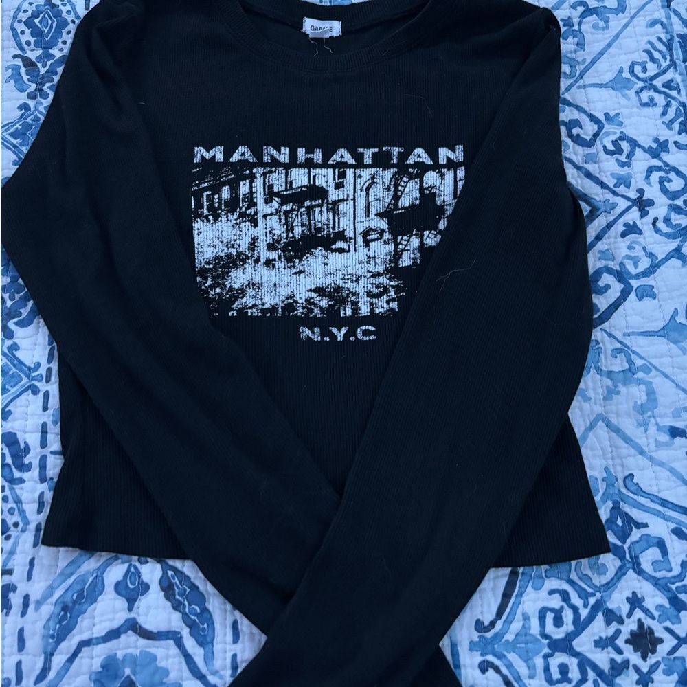 Garage Black Long Sleeve Top